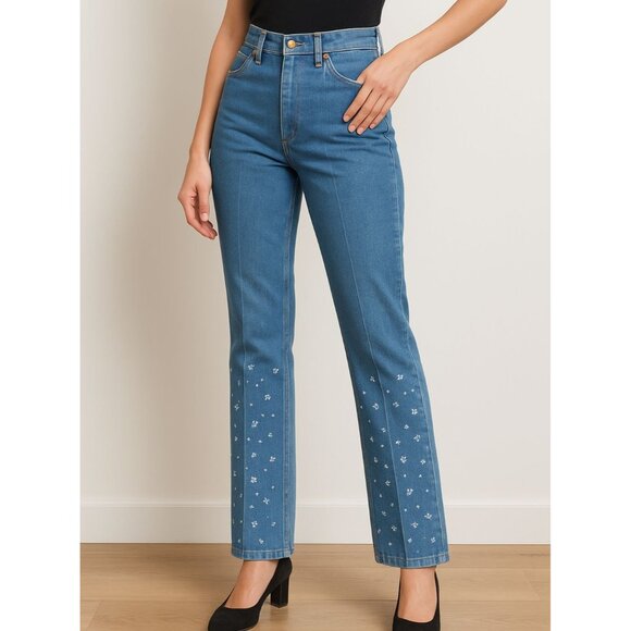 Vintage Wrangler 936DEN Women’s Jeans 31x36 Made in USA Talon 42 Rare Print - Picture 13 of 16